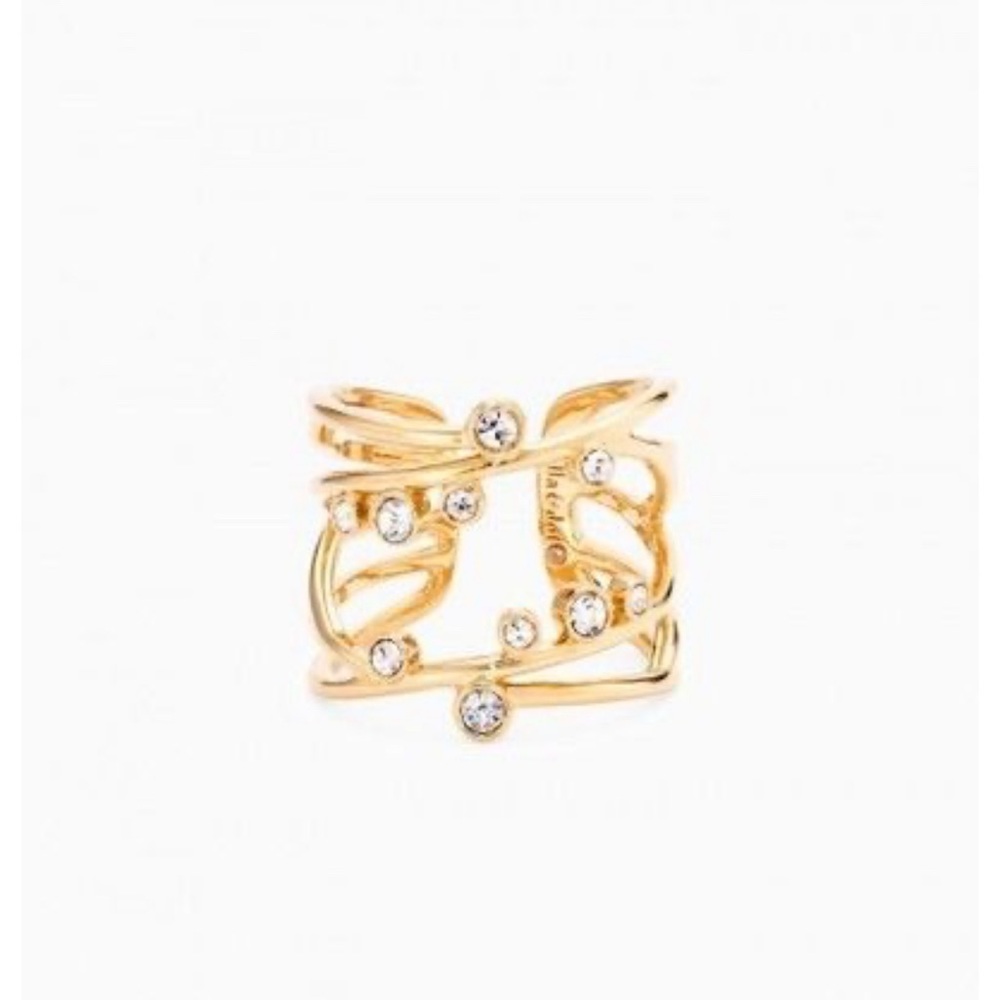 Stella & Dot Celestial Sparkle Ring SM/MD Gold and sparkle glass stones …